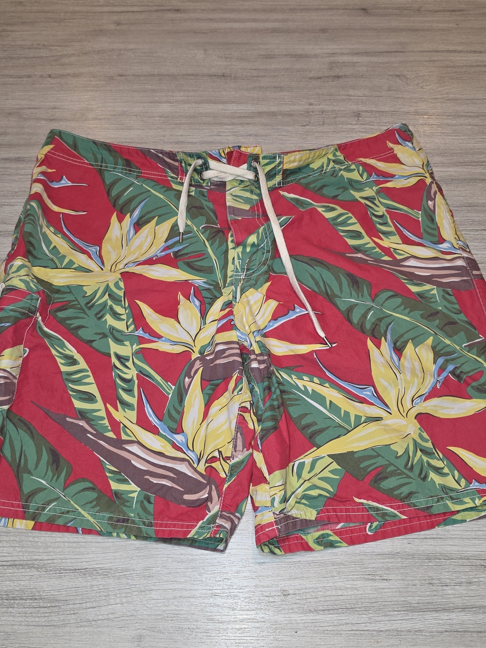 Vintage Polo Ralph Lauren 9inch Board Shorts Swim Trunks Men's Floral Size 38